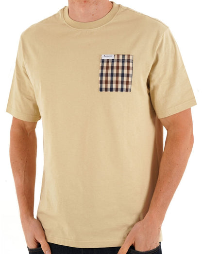 Aquascutum Iconic Pocket T-Shirt Sand