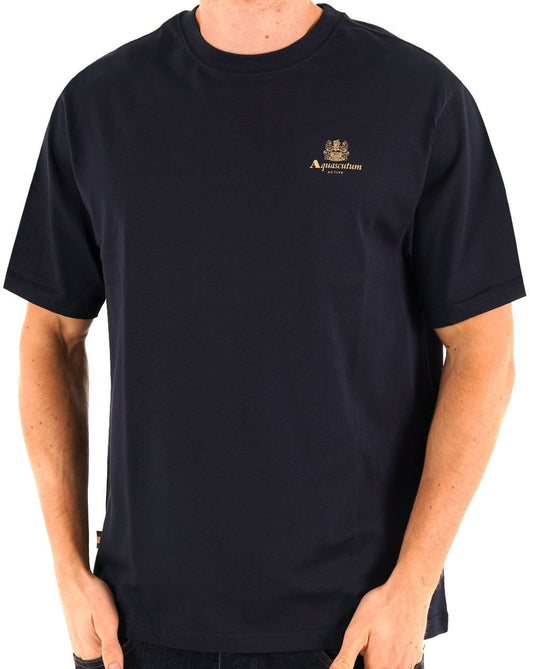 Aquascutum Aquascutum T-Shirt mit kleinem Logo, Marineblau