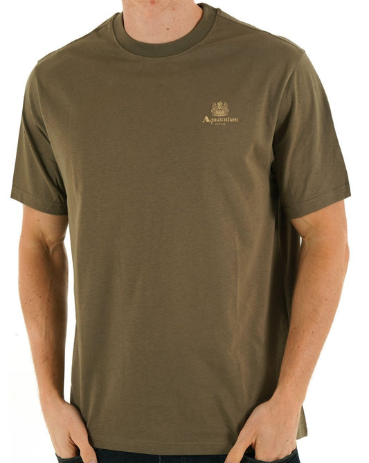 Aquascutum Aquascutum T-Shirt mit kleinem Logo, Armeegrün