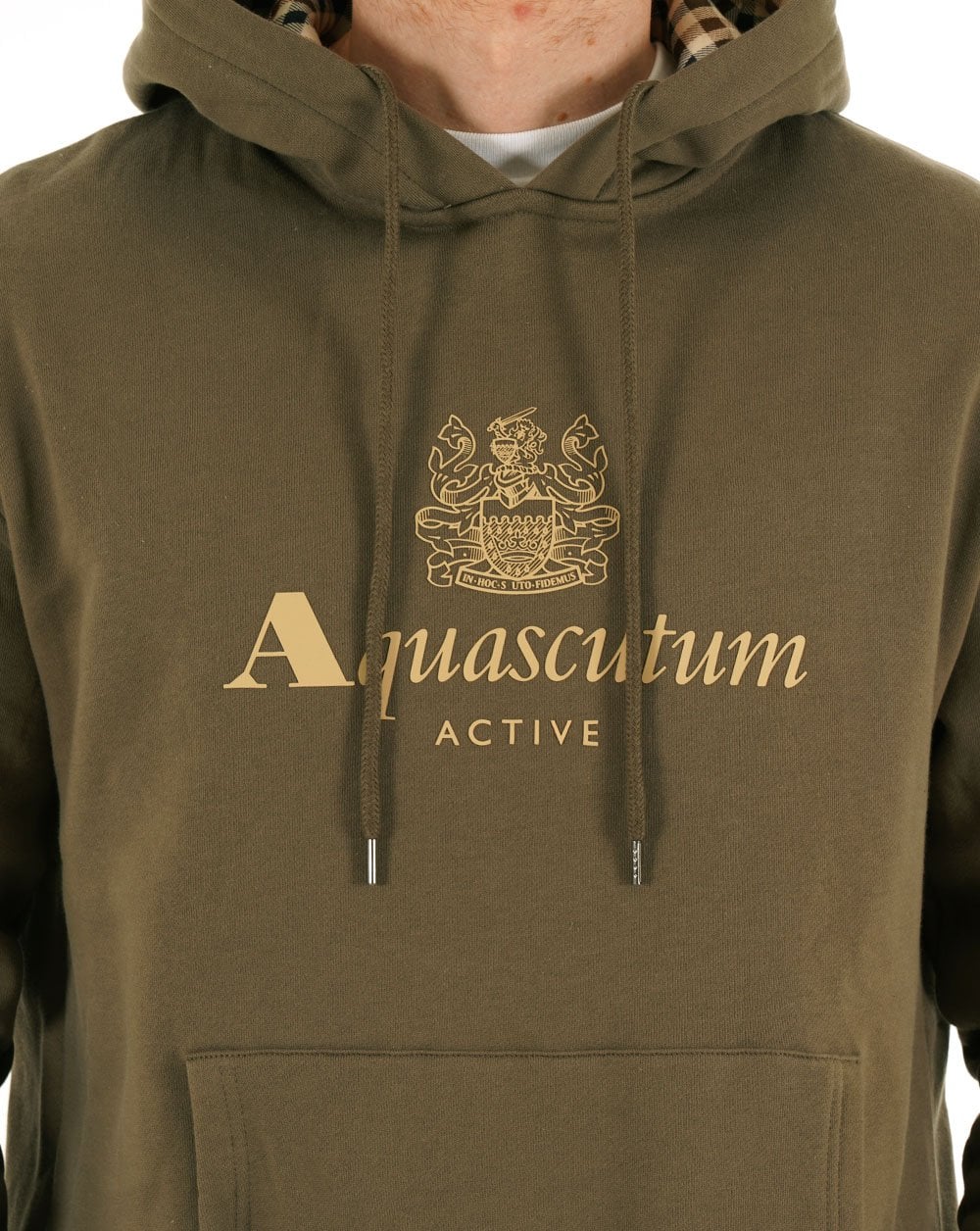 Aquascutum Logo Hoodie Armeegrün