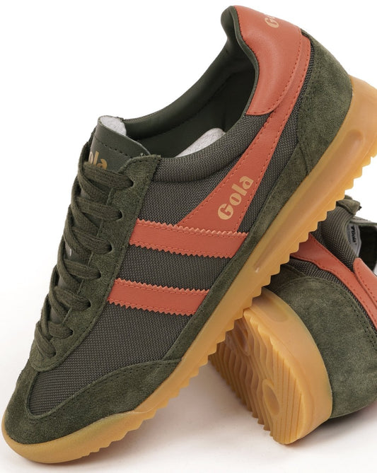Gola Tornado Trainer Dunkelkhaki/Dämmerliches Orange