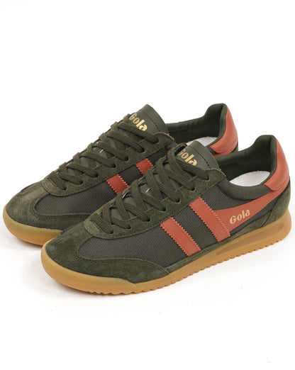 Gola Tornado Trainer Dunkelkhaki/Dämmerliches Orange