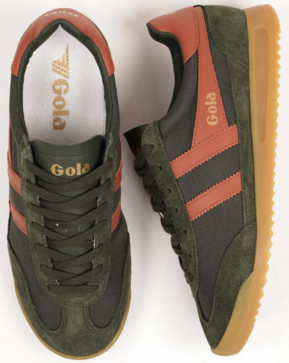 Gola Tornado Trainer Dunkelkhaki/Dämmerliches Orange