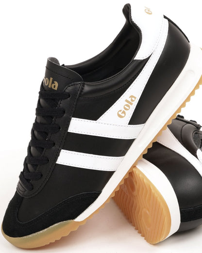Gola Torpedo Leder-Sneaker Schwarz/Weiß/Gummi