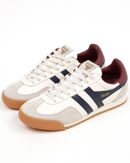 Gola Europa Leder-Sneaker Off-White/Navy/Deep Red
