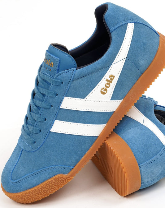Gola Harrier Wildleder-Sneaker Santorini/Weiß/Marineblau