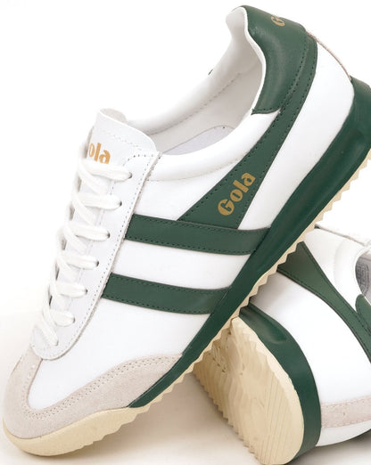 Gola Torpedo Leder-Sneaker Weiß/Immergrün