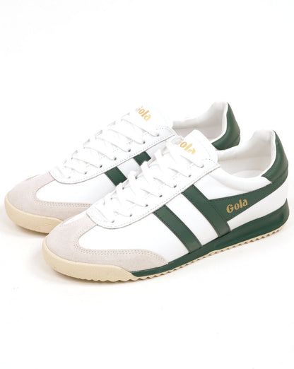 Gola Torpedo Leder-Sneaker Weiß/Immergrün