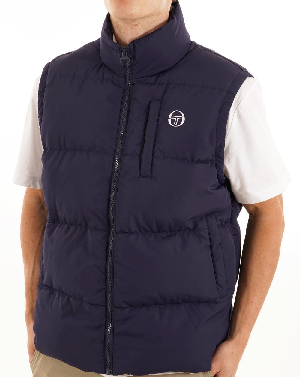 Sergio Tacchini Court Wattierte Weste Marineblau