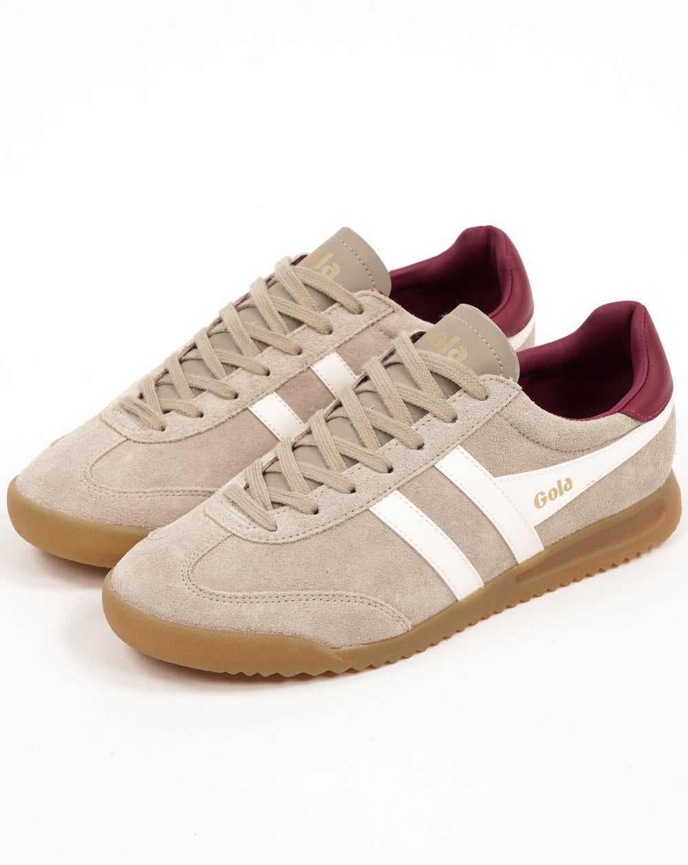 Gola Torpedo Damen-Sneaker, Farbe: Knochenweiß/Creme/Kirschrot