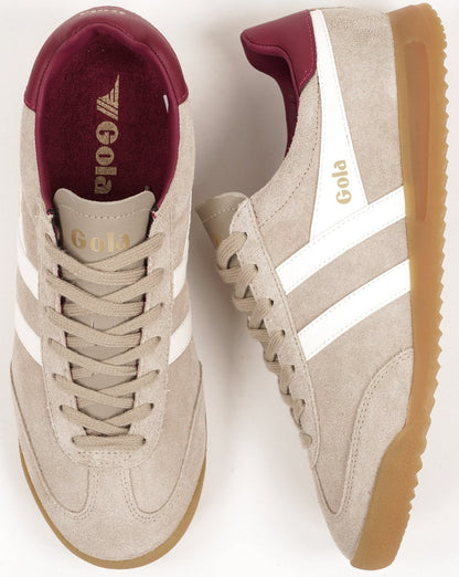 Gola Torpedo Damen-Sneaker, Farbe: Knochenweiß/Creme/Kirschrot