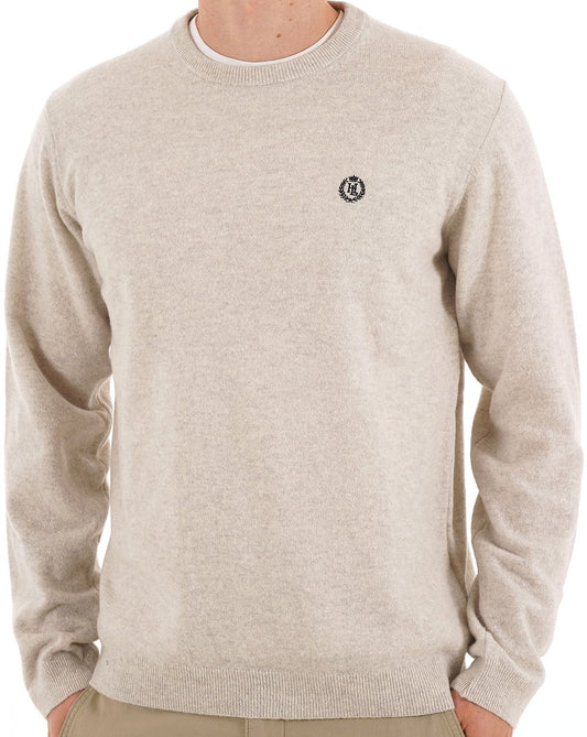 Henri Lloyd Teddington Rundhals-Strickpullover, Off-White