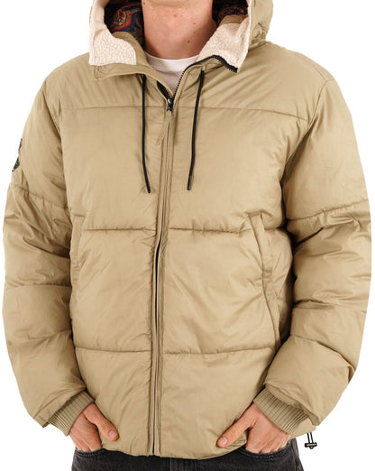 Pretty Green Stiperstone Steppjacke Taupe