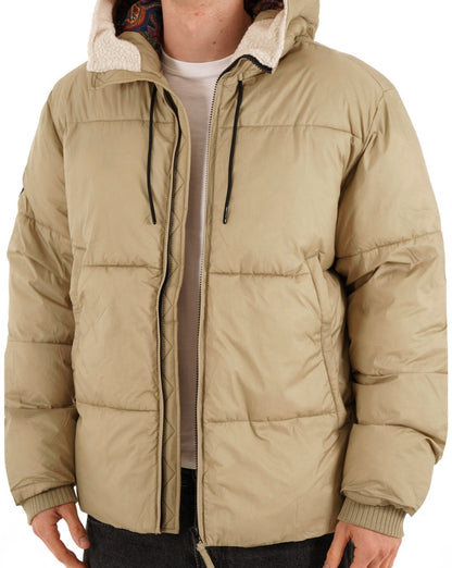 Pretty Green Stiperstone Steppjacke Taupe