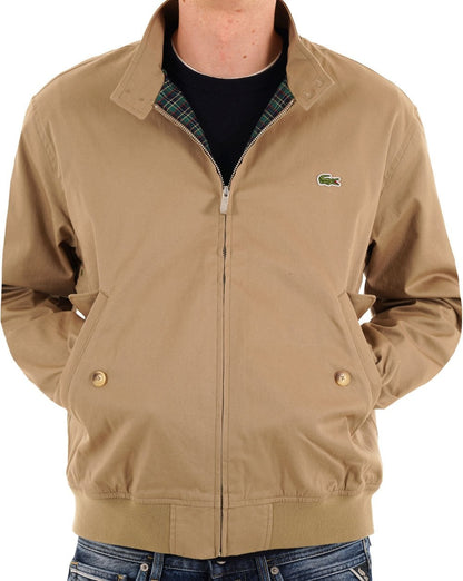 Lacoste wasserabweisender Twill Harrington Dunkelsand