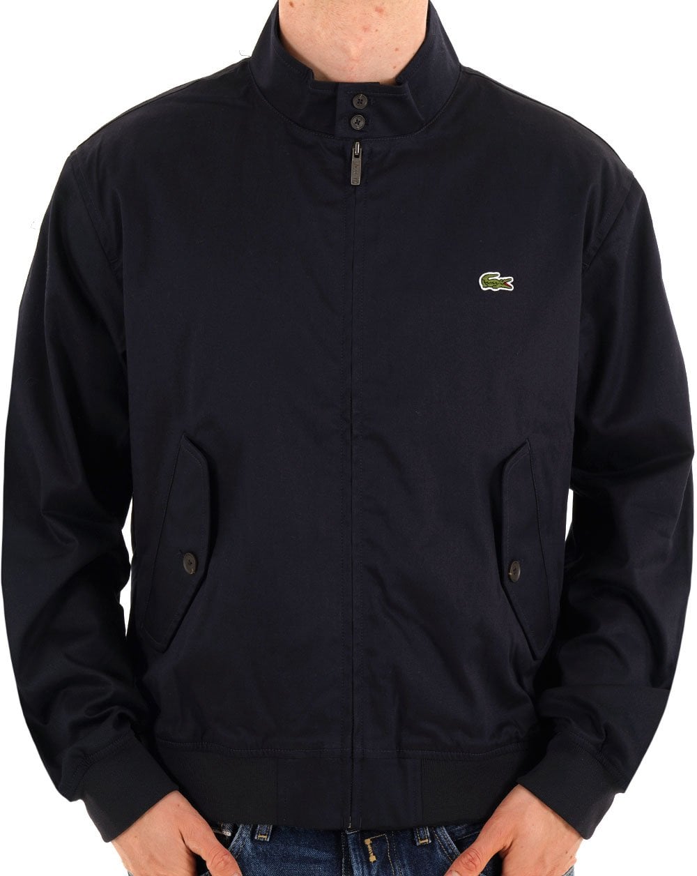 Lacoste wasserabweisender Twill Harrington Marineblau