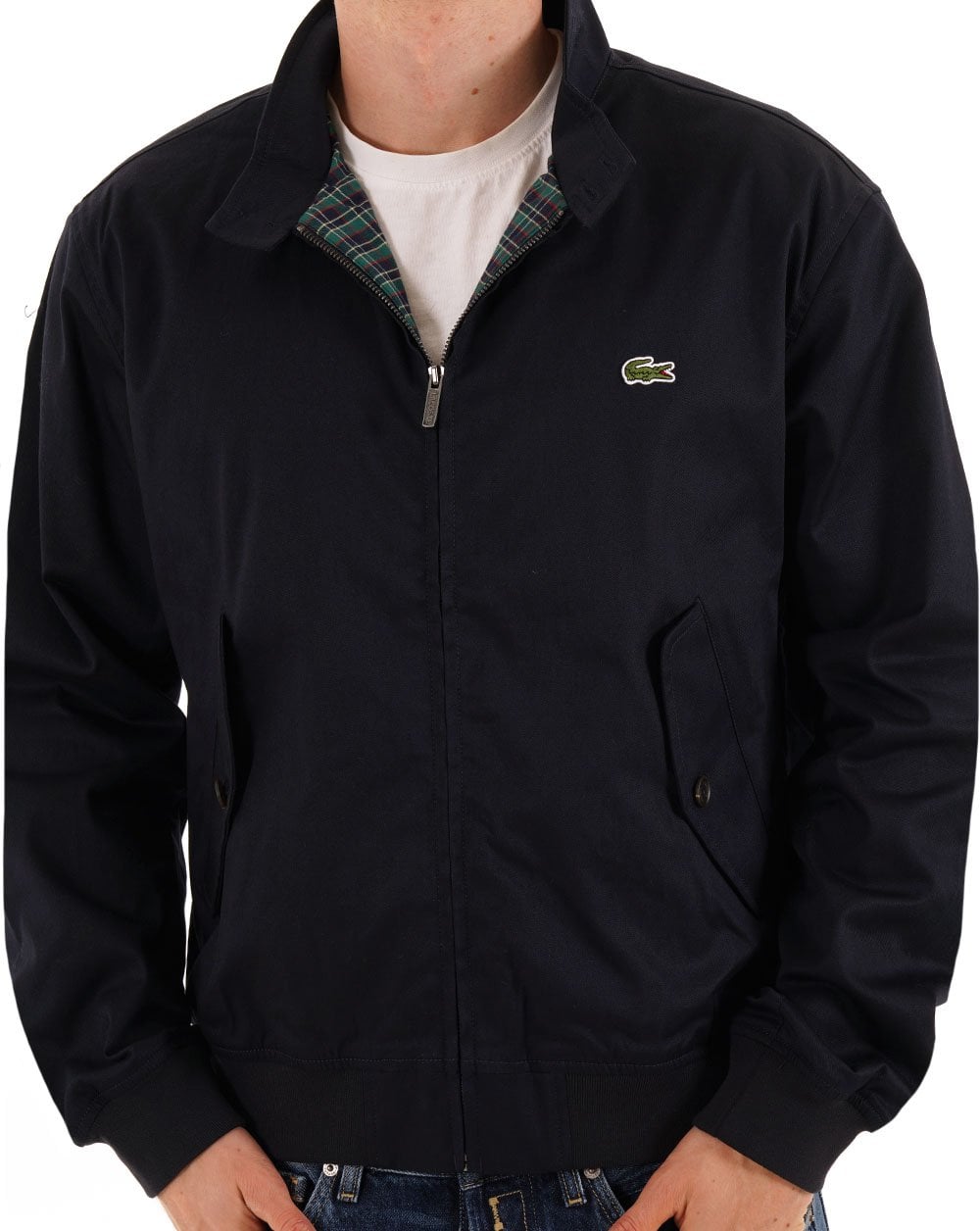 Lacoste wasserabweisender Twill Harrington Marineblau