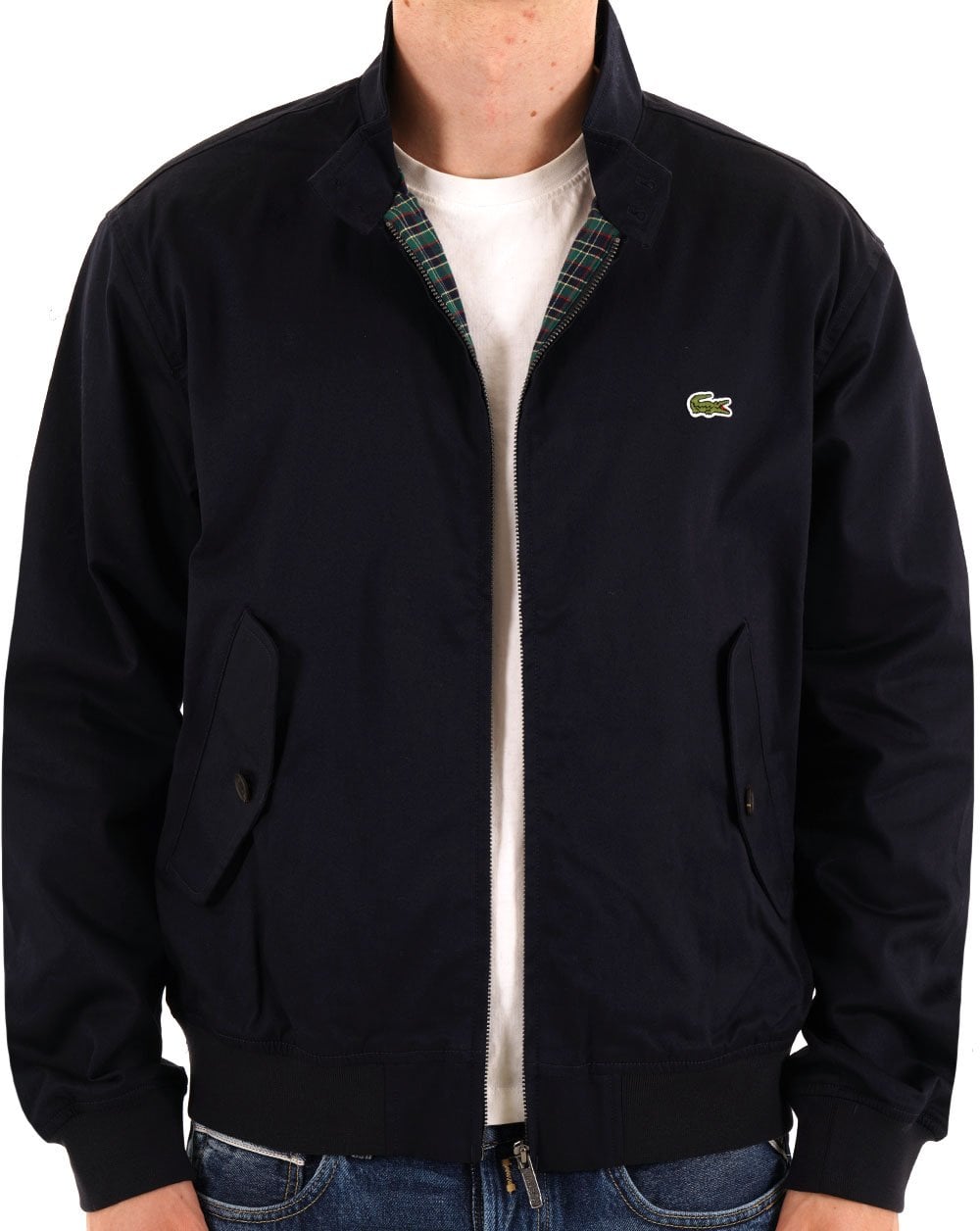 Lacoste wasserabweisender Twill Harrington Marineblau