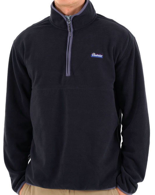 Penfield Penfield Graylock Fleece-Blazer mit Viertelreißverschluss in Marineblau
