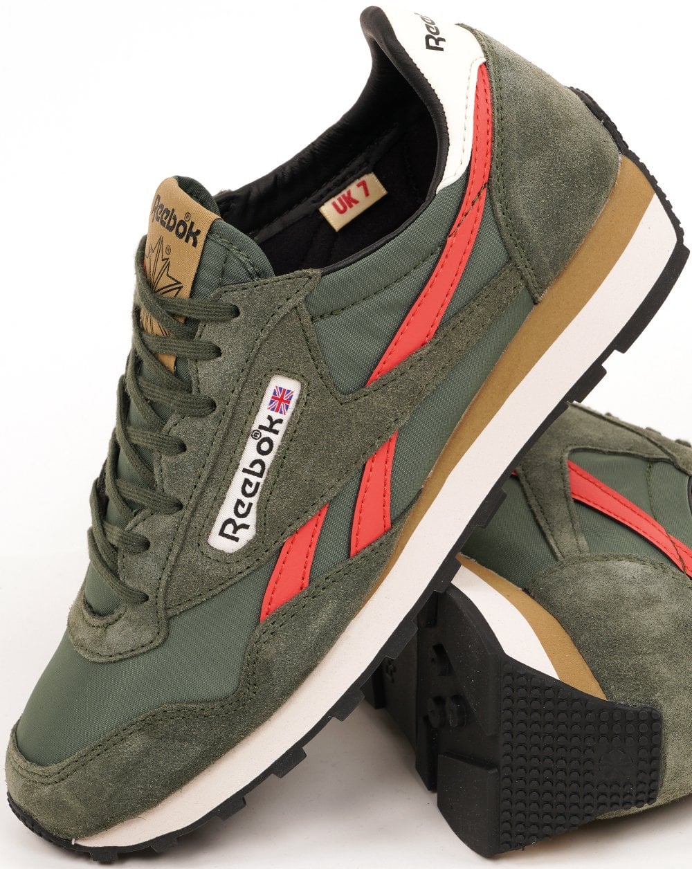 Reebok Aztec II Sneaker Olivgrün Orange