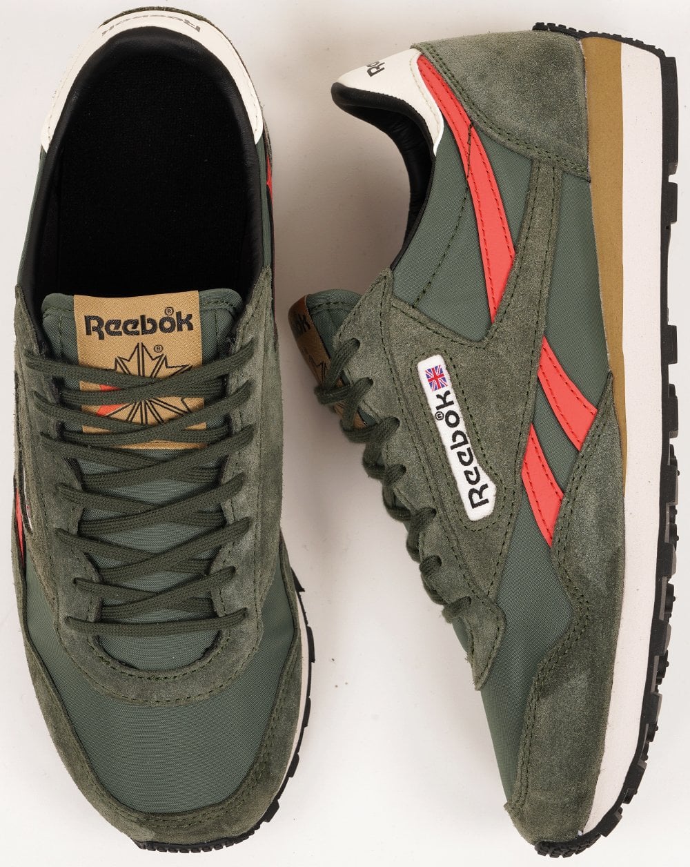 Reebok Aztec II Sneaker Olivgrün Orange