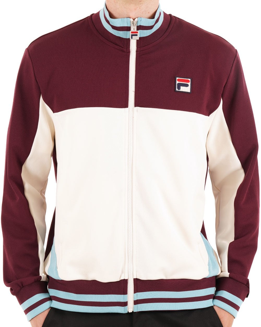 Fila Vintage Tiebreaker Trainingsjacke Dunkelrot Gardenia