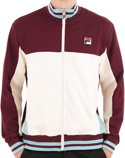 Fila Vintage Tiebreaker Trainingsjacke Dunkelrot Gardenia