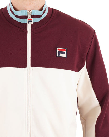 Fila Vintage Tiebreaker Trainingsjacke Dunkelrot Gardenia