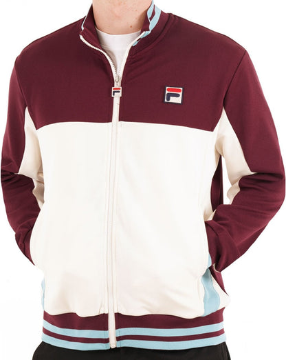 Fila Vintage Tiebreaker Trainingsjacke Dunkelrot Gardenia
