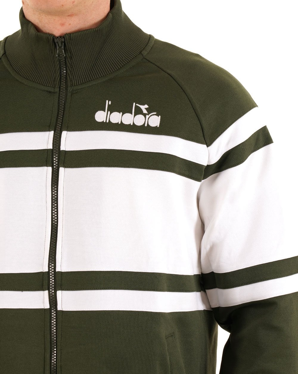 Diadora 80s Track Top Green Rifle