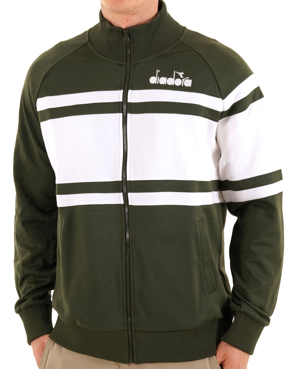 Diadora 80s Track Top Green Rifle