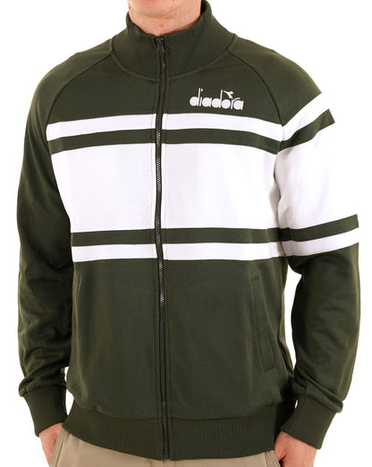 Diadora 80er Jahre Track Top Grünes Gewehr