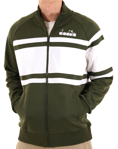 Diadora 80er Jahre Track Top Grünes Gewehr