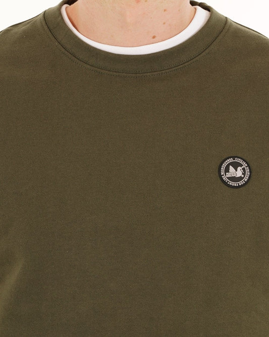 Peaceful Hooligan Peaceful Hooligan Crew Sweatshirt Olive