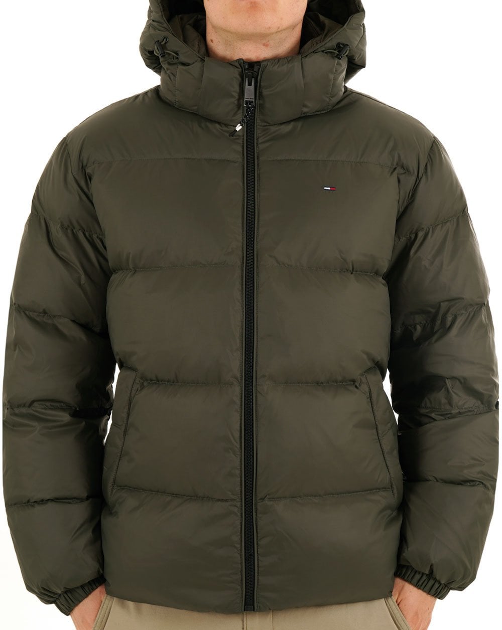 Tommy Jeans wasserabweisende Daunenjacke, Zinnfarben