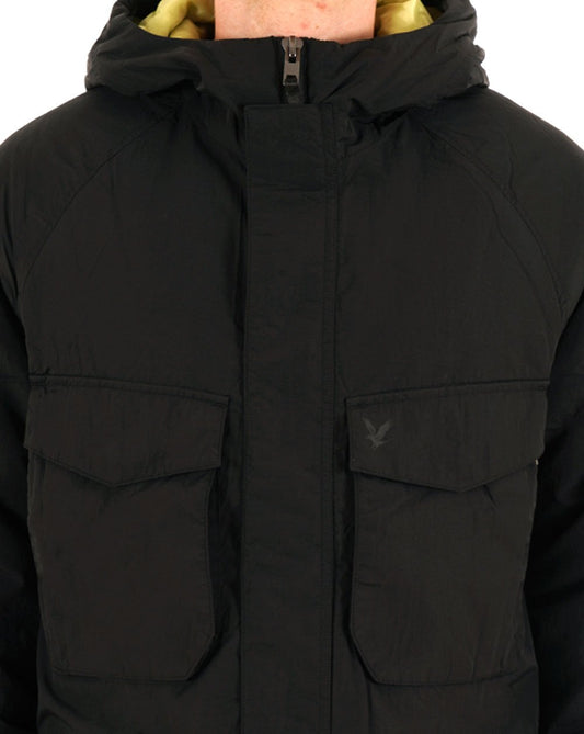 Lyle And Scott Lyle & Scott Tactical Wattierter Parka Black Ice