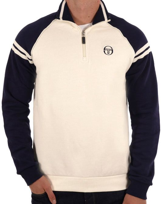 Sergio Tacchini Retro Qtr Zip Gardenia Navy
