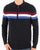 Trojan Stripe Zip Cardi Navy