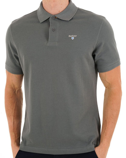 Barbour Tartan Piqué Polo Bluestone