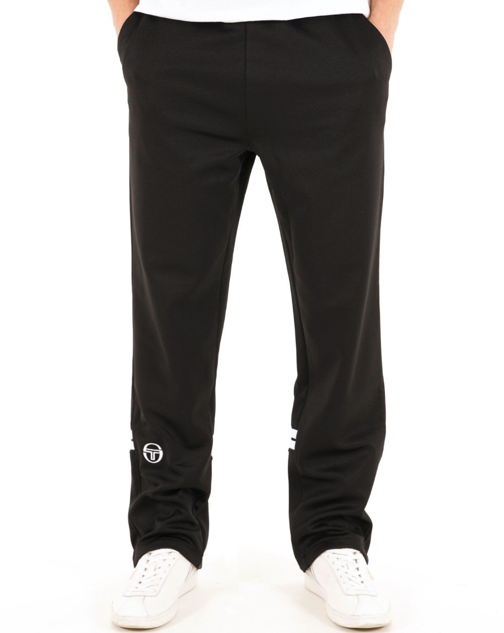 Sergio Tacchini Zip Bottom Track Pants Black/White