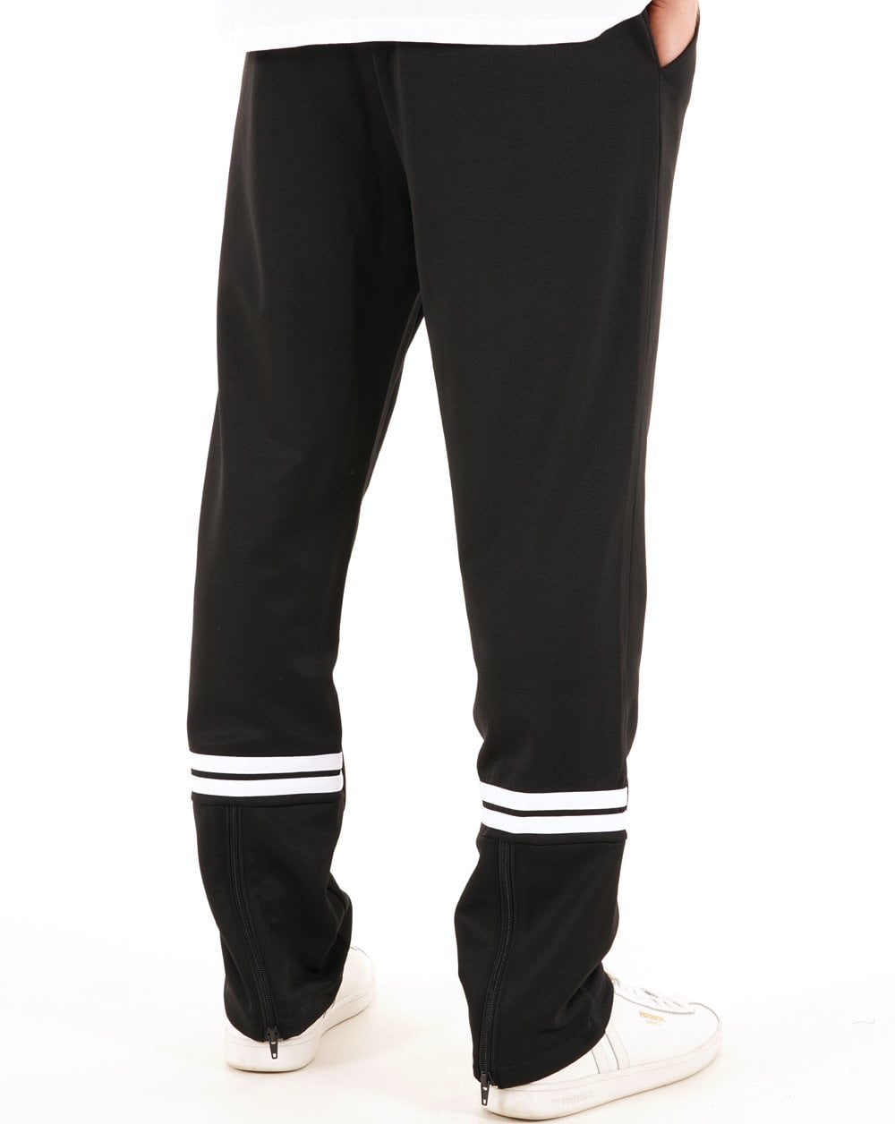 Sergio Tacchini Zip Bottom Track Pants Black/White