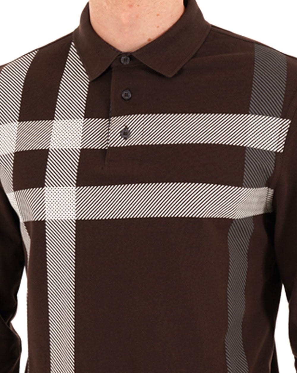 Barbour Blaine Langarm-Polohemd Dunkelbraun