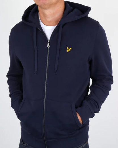 Lyle & Scott Zip Through Hoodie Navy