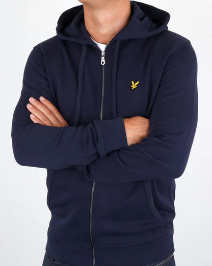 Lyle & Scott Zip Through Hoodie Navy
