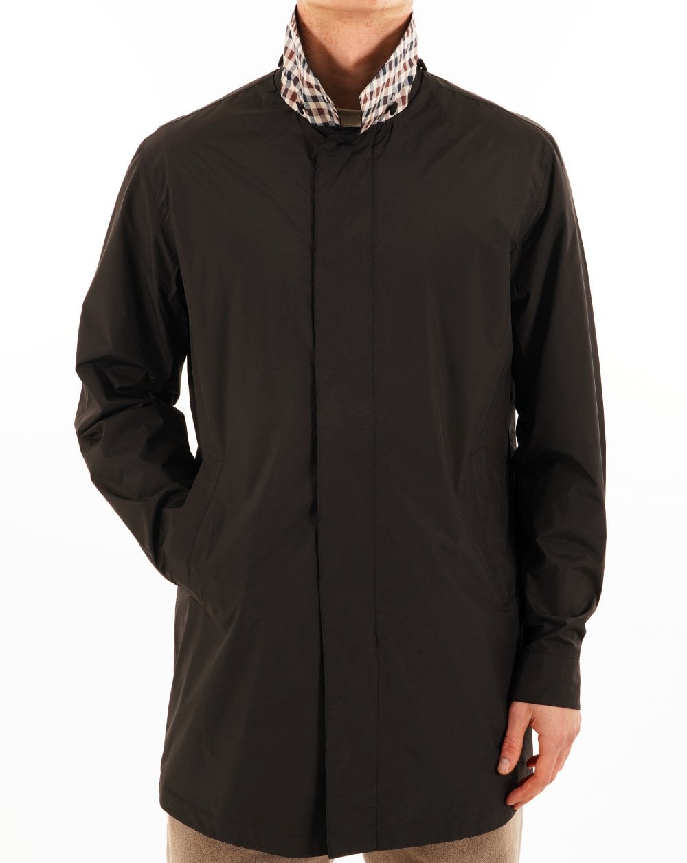 Aquascutum Packable Trench Coat Black