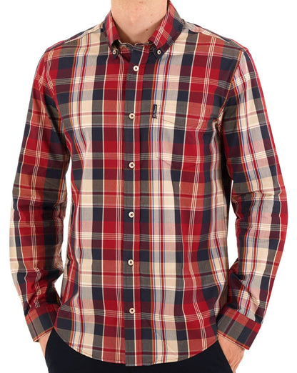Ben Sherman Heritage Check Hemd Rot