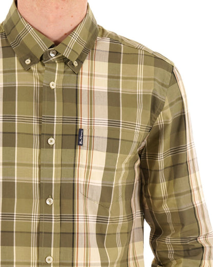 Ben Sherman Heritage Check Hemd, Litschengrün