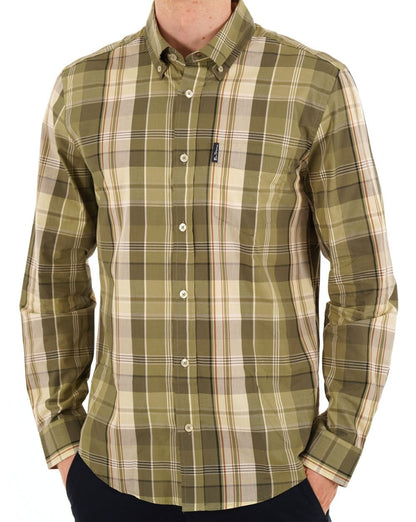 Ben Sherman Heritage Check Hemd, Litschengrün