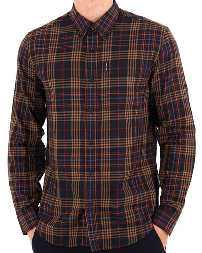 Ben Sherman Multi Check Hemd Dunkelblau