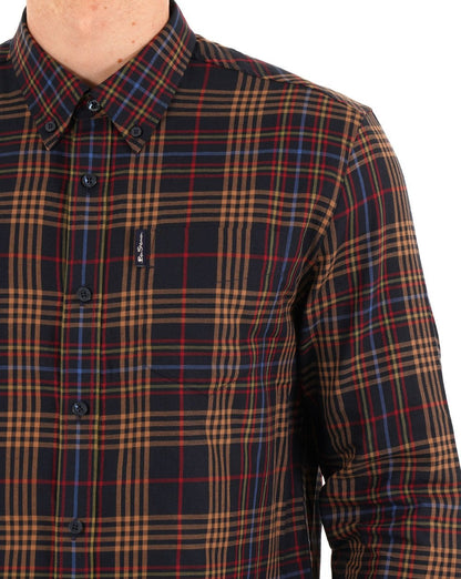 Ben Sherman Multi Check Hemd Dunkelblau